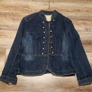 Apriori jean Jacket | Apriori Denim Jacket | Color: Blue | Size womens L
